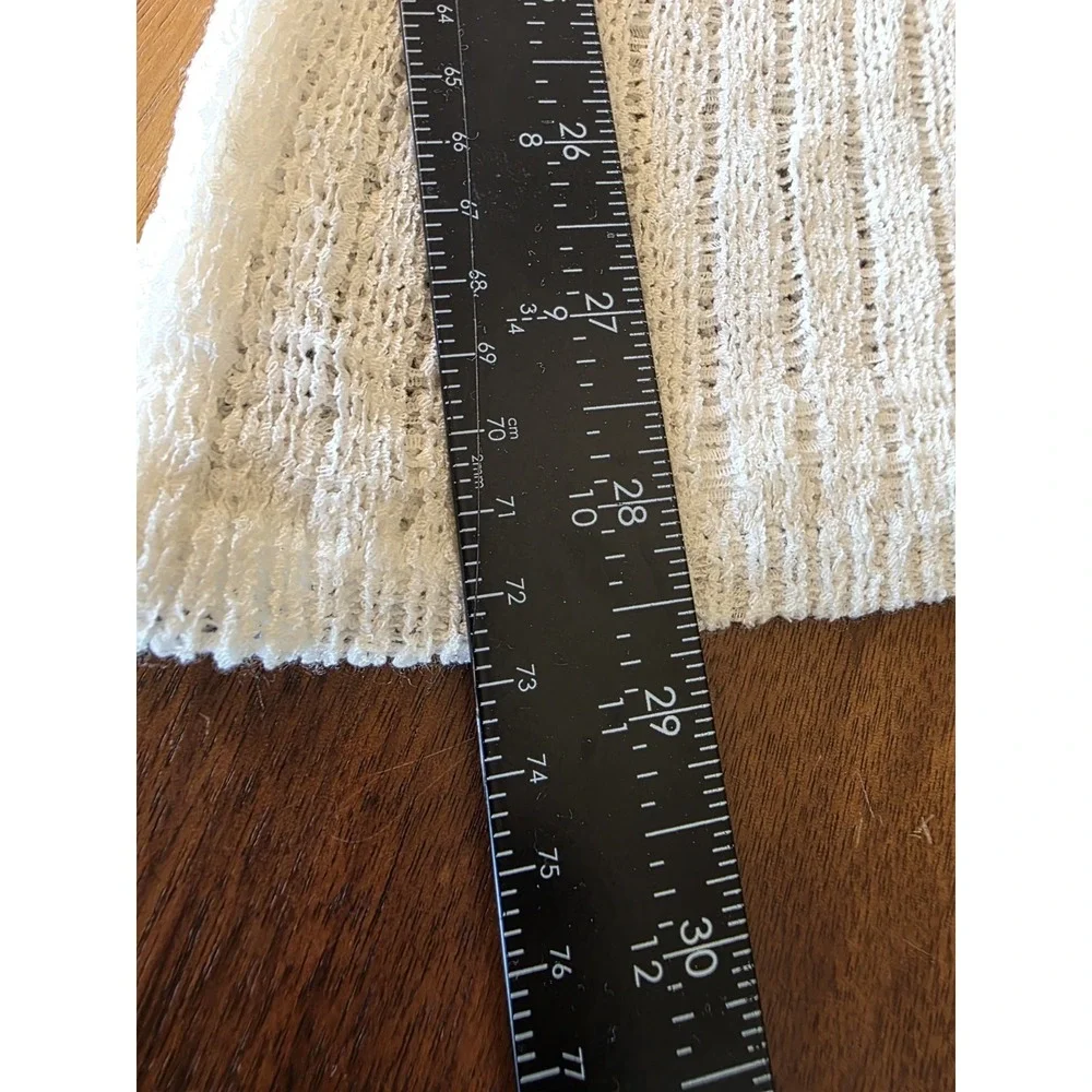 Shade & Shore Women Beach Knit Crochet Cover Up Pants LG Cream Off White (283)